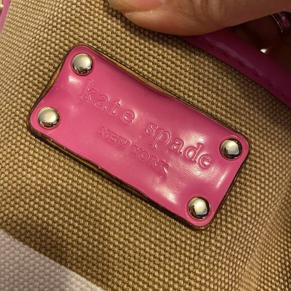 Kate Spade New York Colorful Stripe Multicolor Canvas ToteBag Interior Pocket - Picture 4 of 11